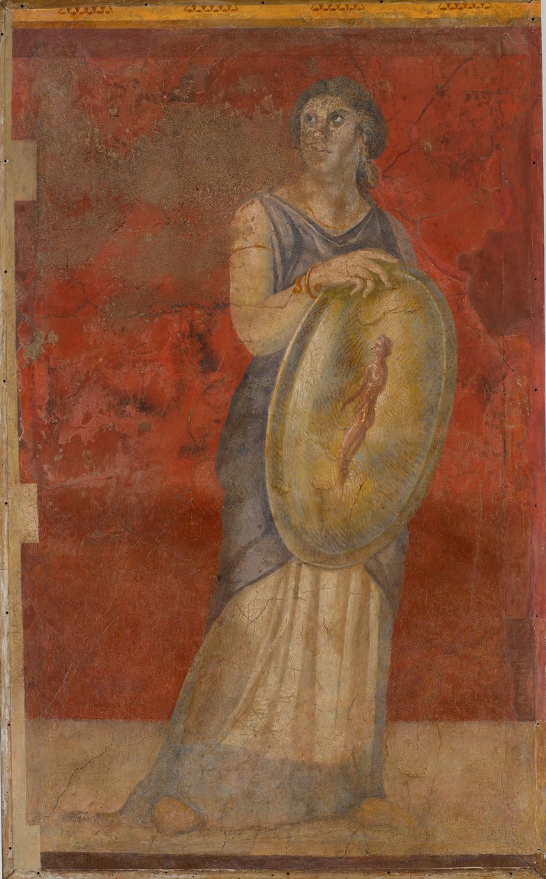 Staande Vrouw met een Schild door Roman Republican Period