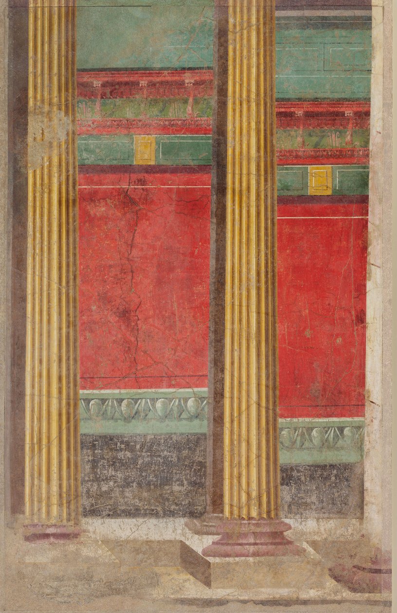 Muurschildering uit een Villa in Boscoreale door Roman Republican Period