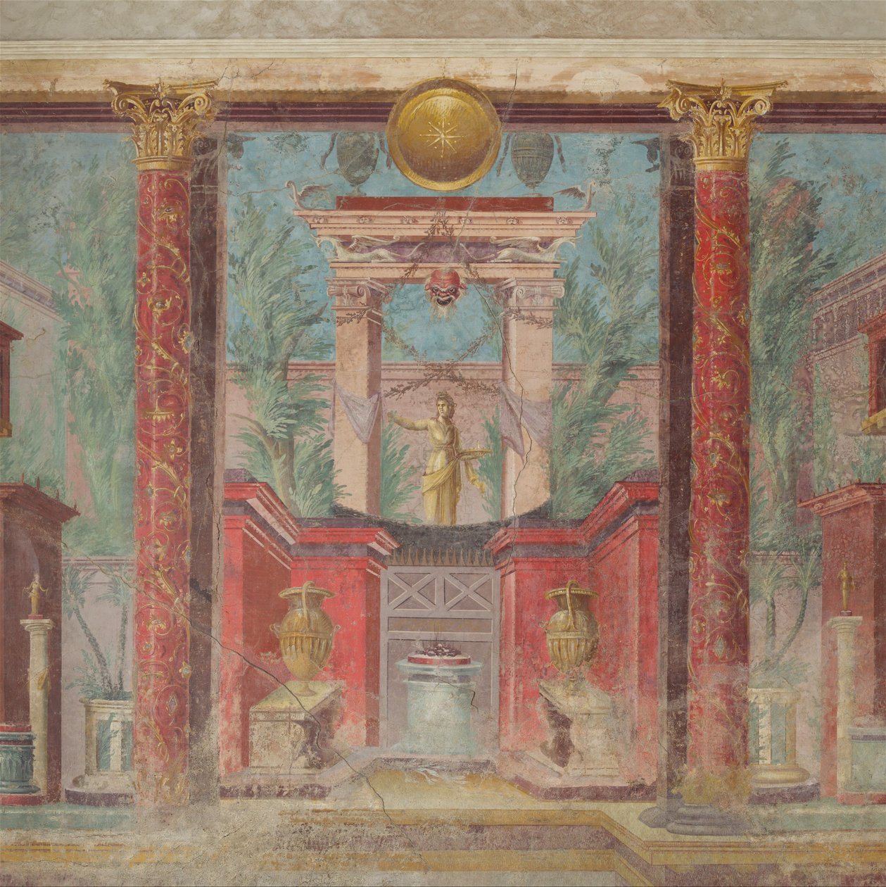 Muurschildering uit het cubiculum van een villa in Boscoreale, c.50-40 v.Chr. door Roman Republican Period