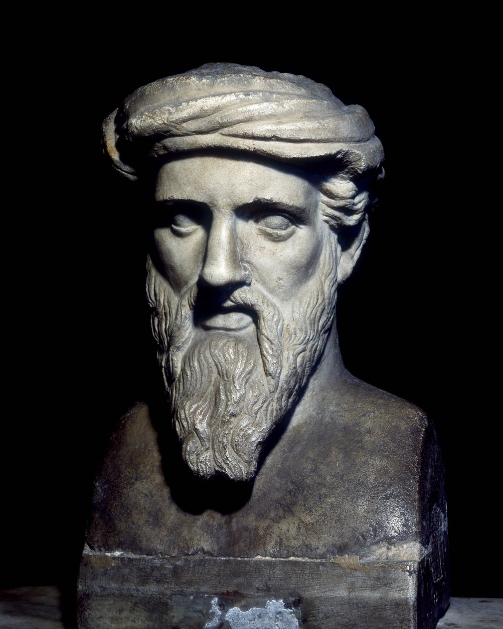 Buste van Pythagoras (6e v.Chr.), Musei Capitolini, Rome door Roman Roman