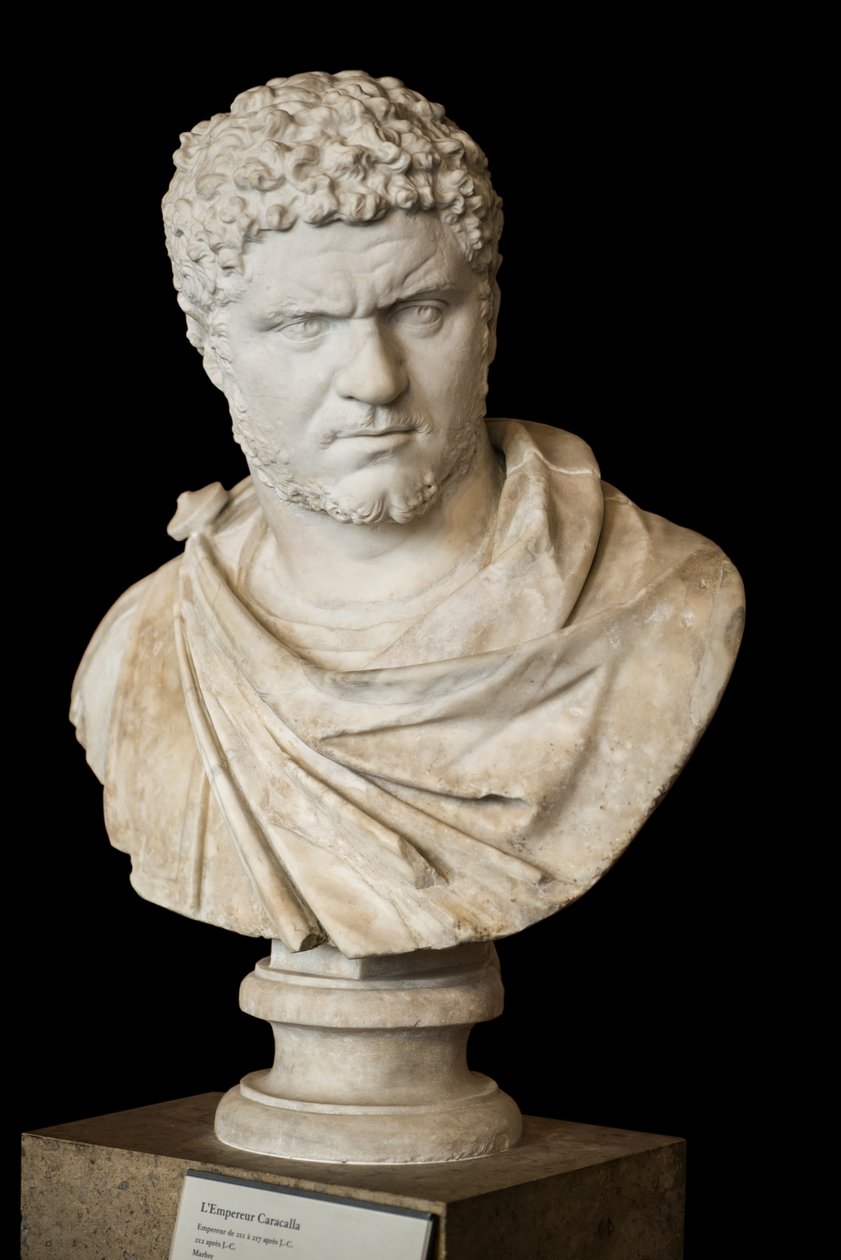 Caracalla (188 - 217 AD) marmer, Romeinse kunst door Roman Roman