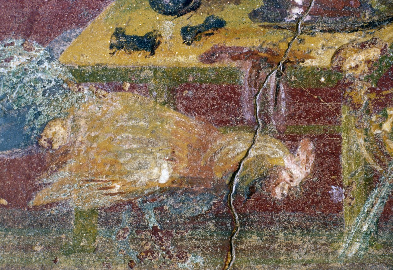 Fresco, Huis van Vettii, Pompeii (UNESCO Werelderfgoedlijst) door Roman Roman