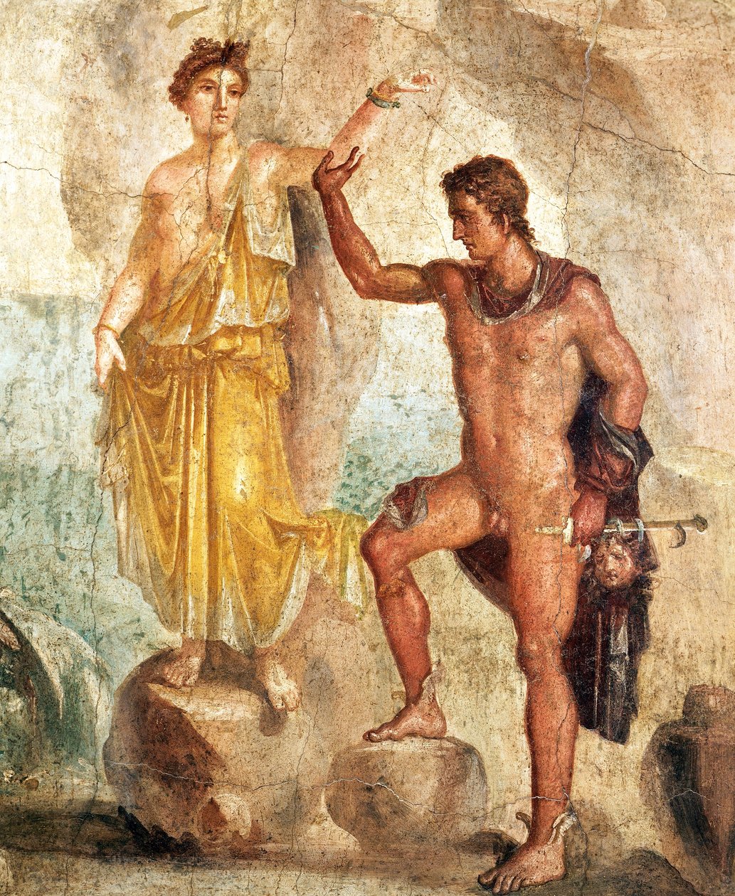 Fresco van Perseus en Andromeda door Roman Roman