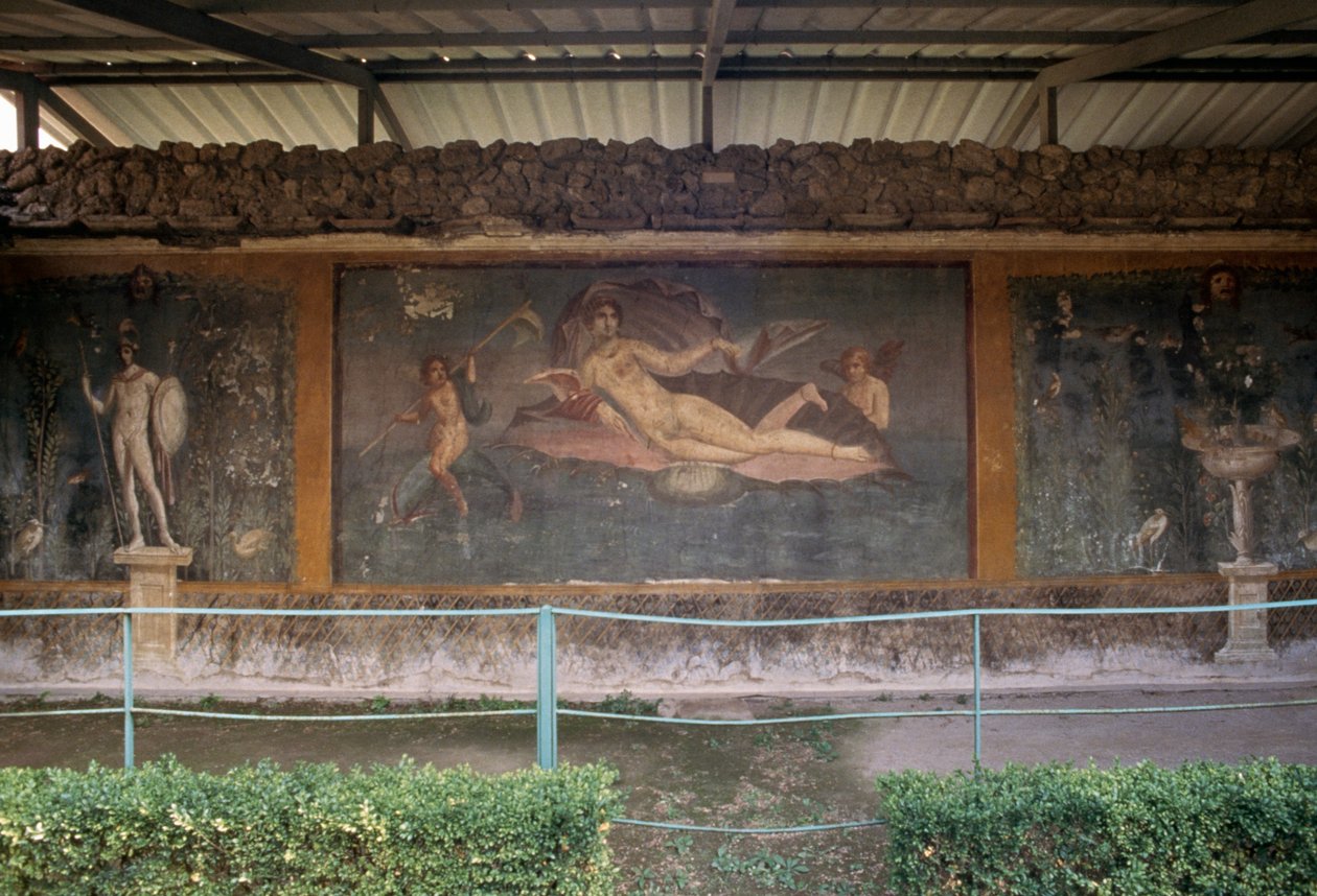 Venus in schelp, fresco uit peristylium in Huis van Venus in Schelp, Pompeii (UNESCO Werelderfgoedlijst) door Roman Roman