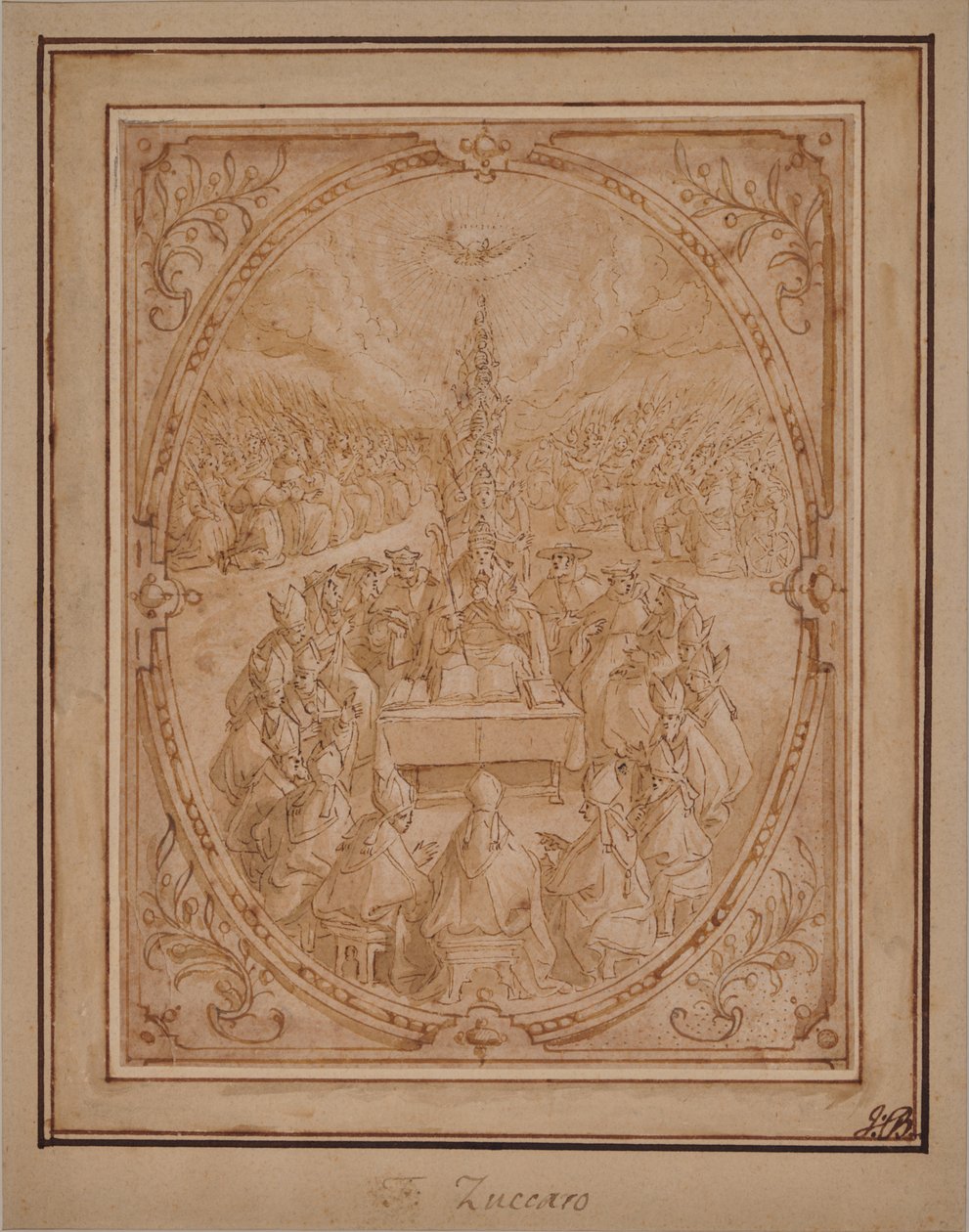 Een Allegorie van de Goddelijke Autoriteit van de Kerk door Roman School