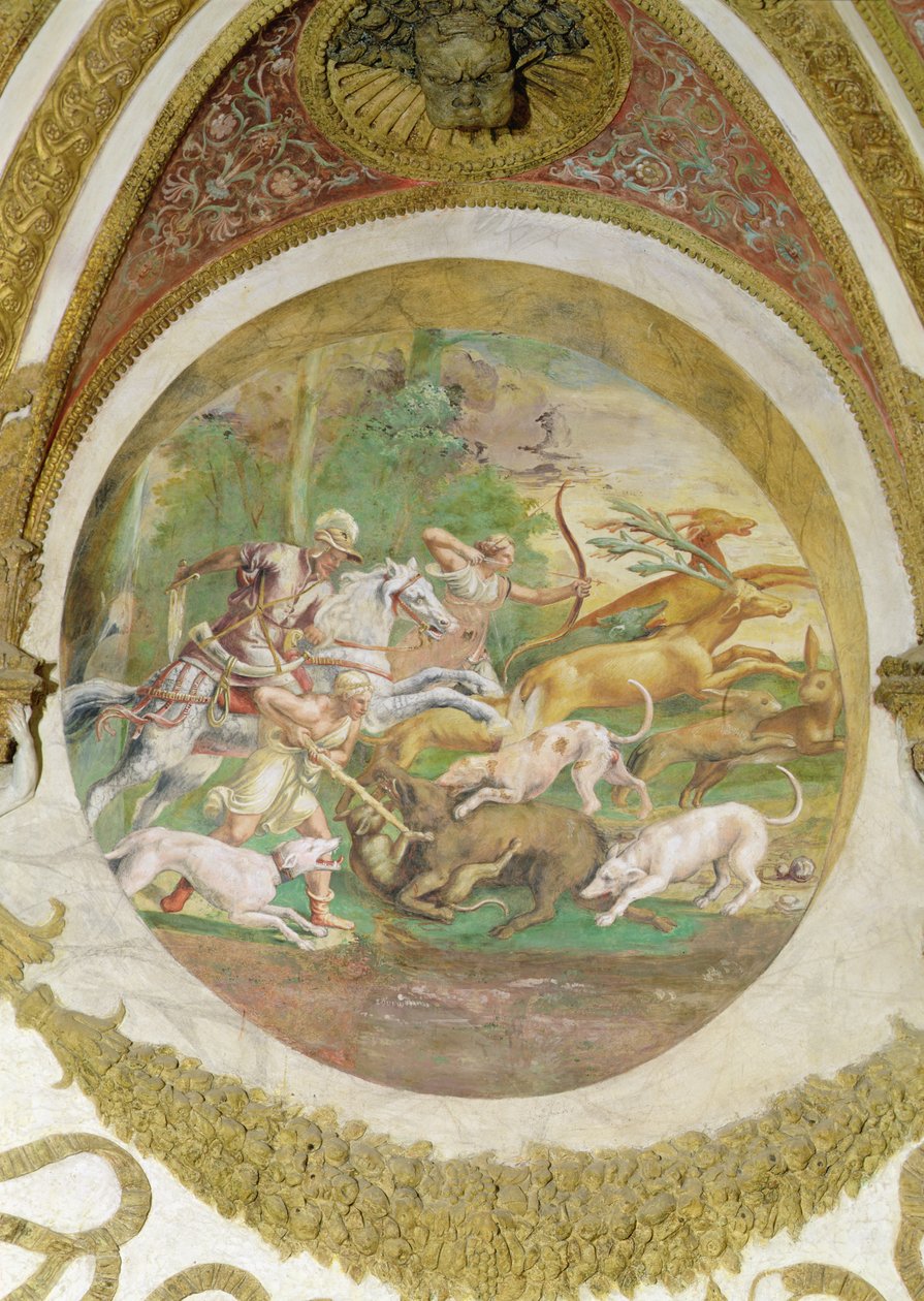 Kamer van de Winden, Hert en Wild Zwijn Jacht door Romano Giulio
