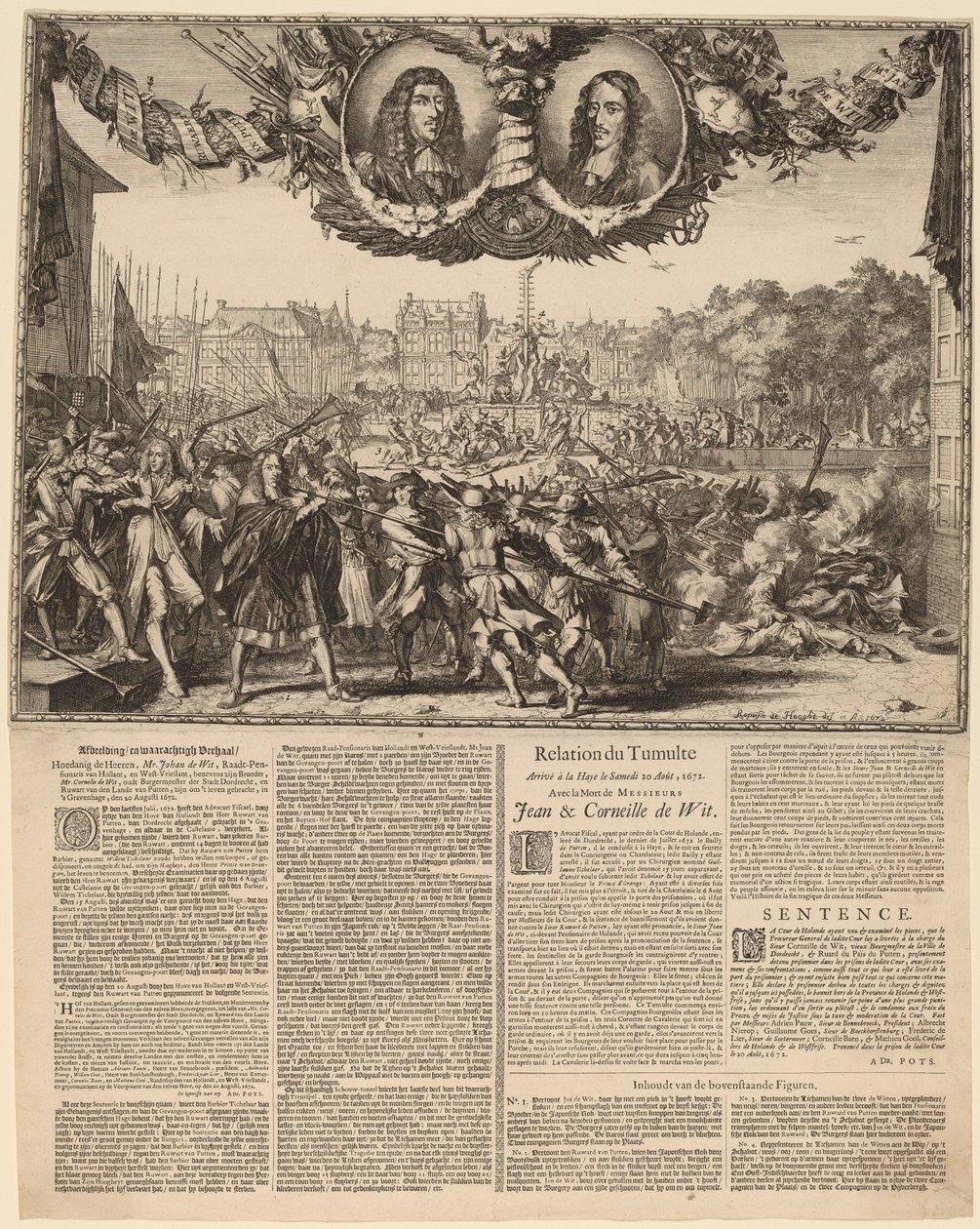 Afbeelding en waarachtigh Verhaal... (Weergave van het Ware Verhaal van Johan de Witt...) door Romeyn de Hooghe