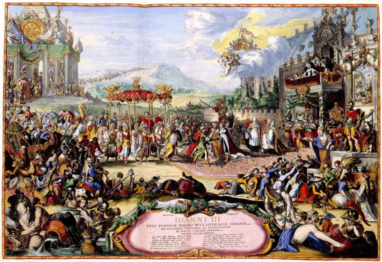 Allegorie van koning Jan III Sobieski, 1675 door Romeyn de Hooghe