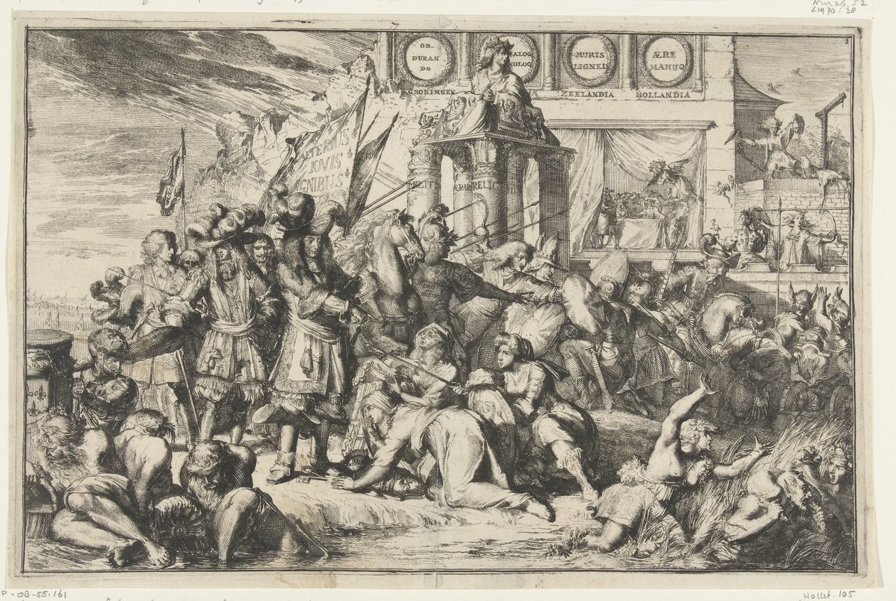 Franse invasie en verbreking van de eenheid van de Unie door Romeyn de Hooghe
