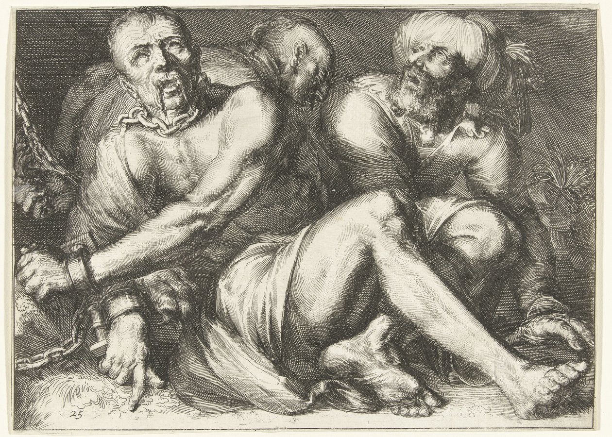 Gevangenen door Romeyn de Hooghe