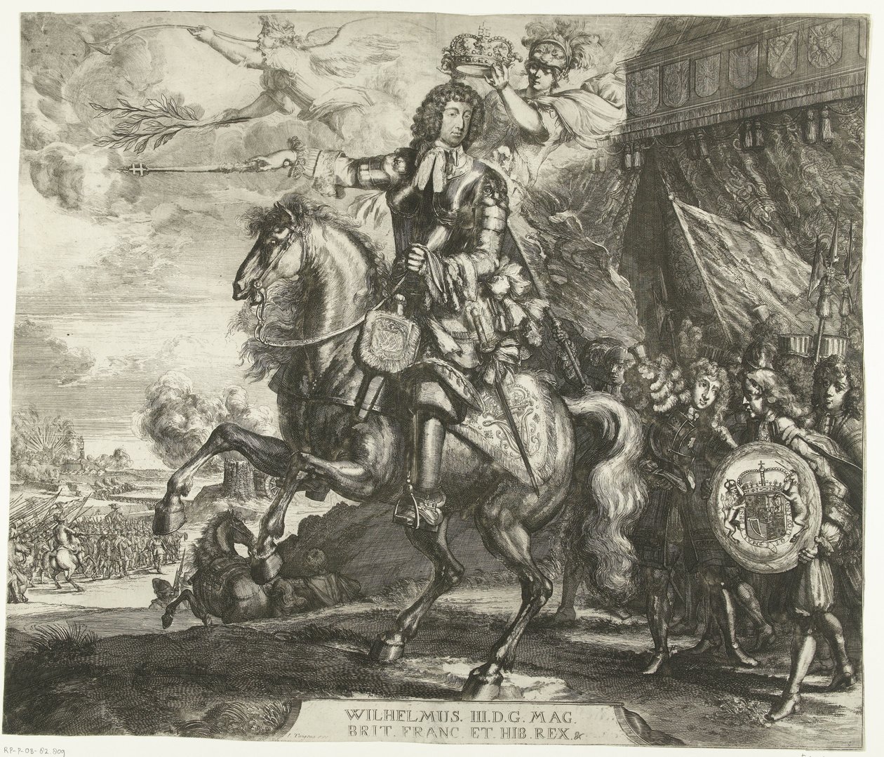 Ruiterportret van Willem III, prins van Oranje door Romeyn de Hooghe