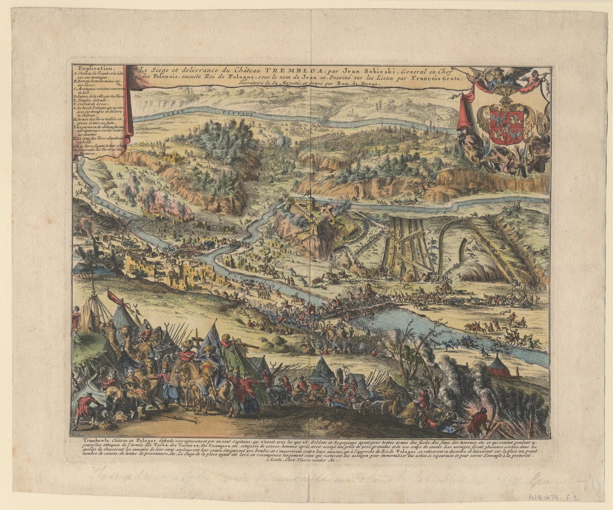 Het Beleg van Trembowla in 1675 door Romeyn de Hooghe