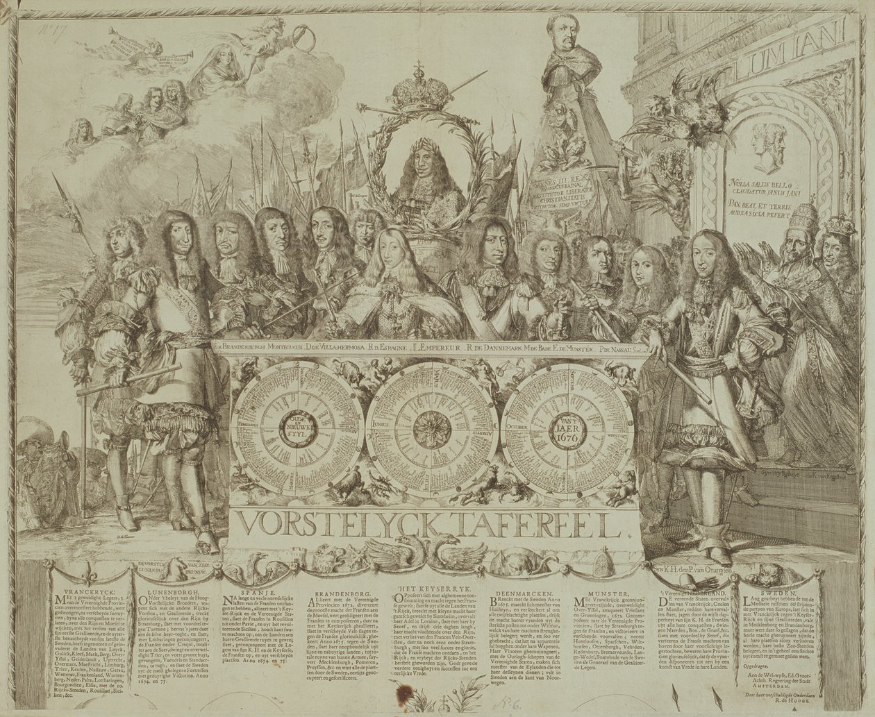 Vorstelyck Tafereel, ca. 1676 door Romeyn de Hooghe