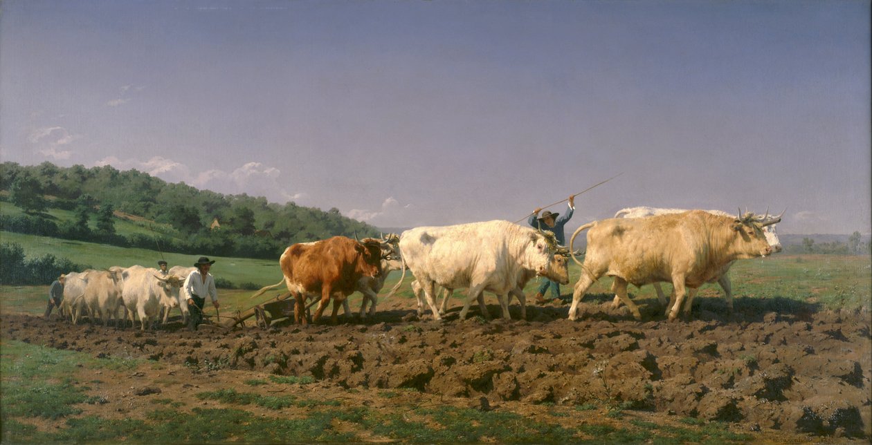Ploegen in de Nivernais door Rosa Bonheur