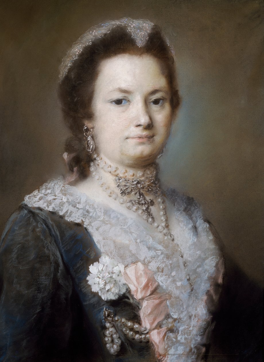 Portret van een dame door Rosalba Giovanna Carriera