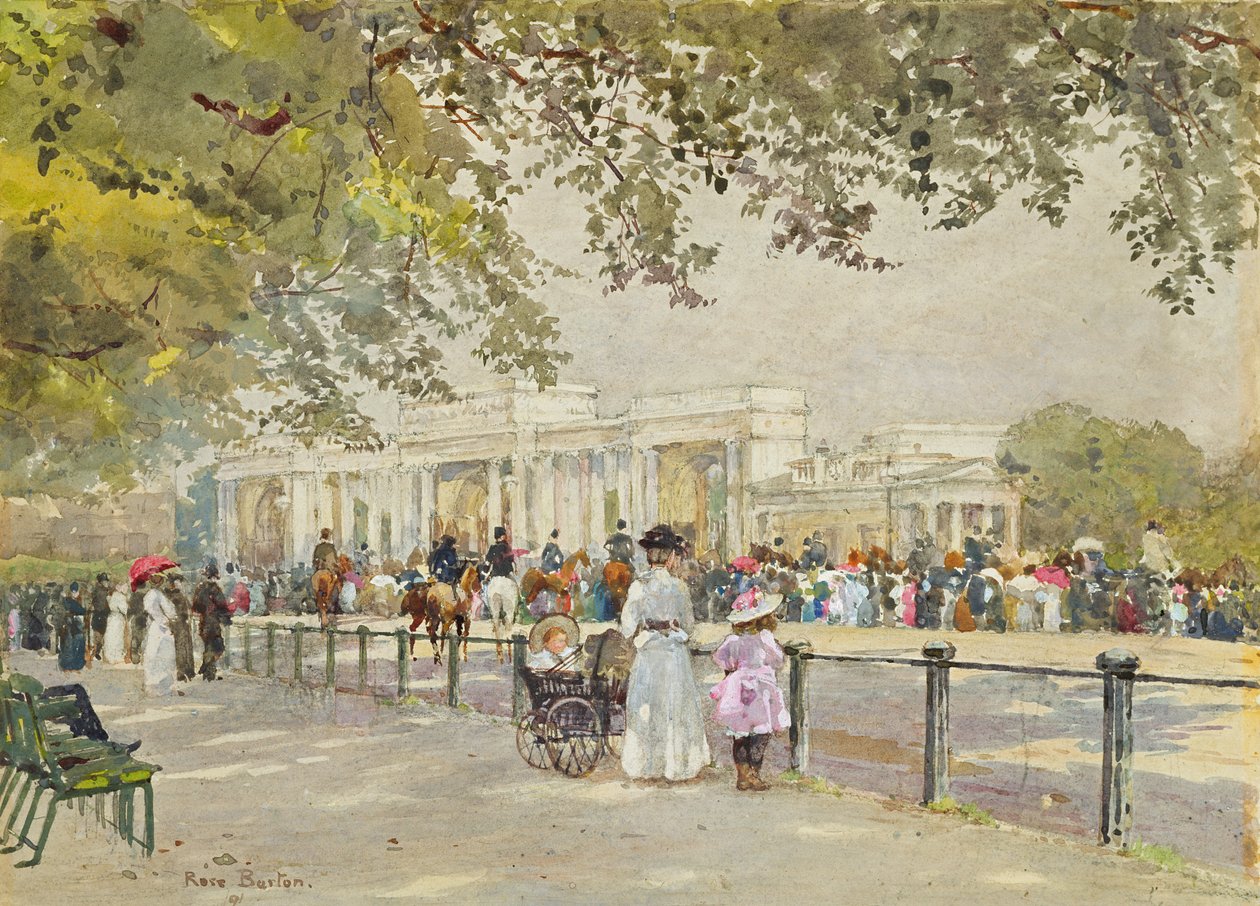 Hyde Park: Wachten op royalty door Rose Maynard Barton