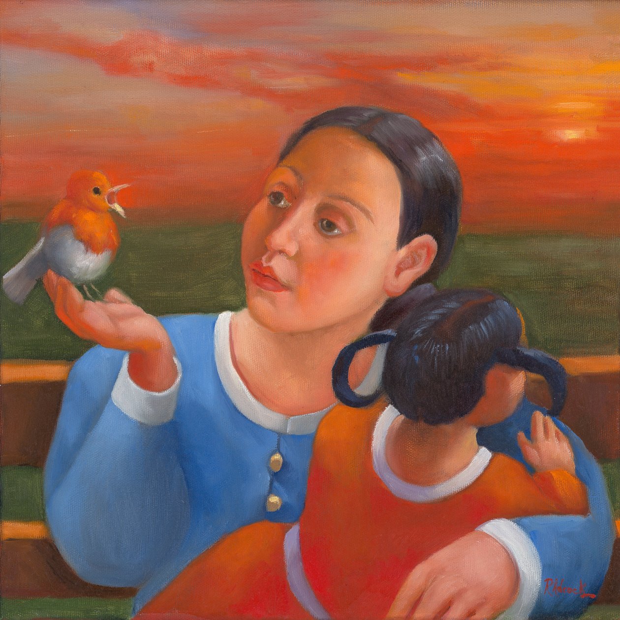 Een zonsondergang samen, 2022 door Rosemarie Adcock
