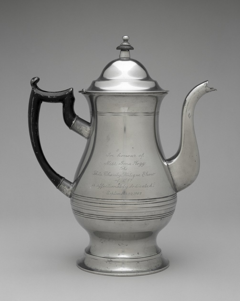 Koffiepot of Theepot, ca. 1830-1870 door Roswell (attr.to) Gleason