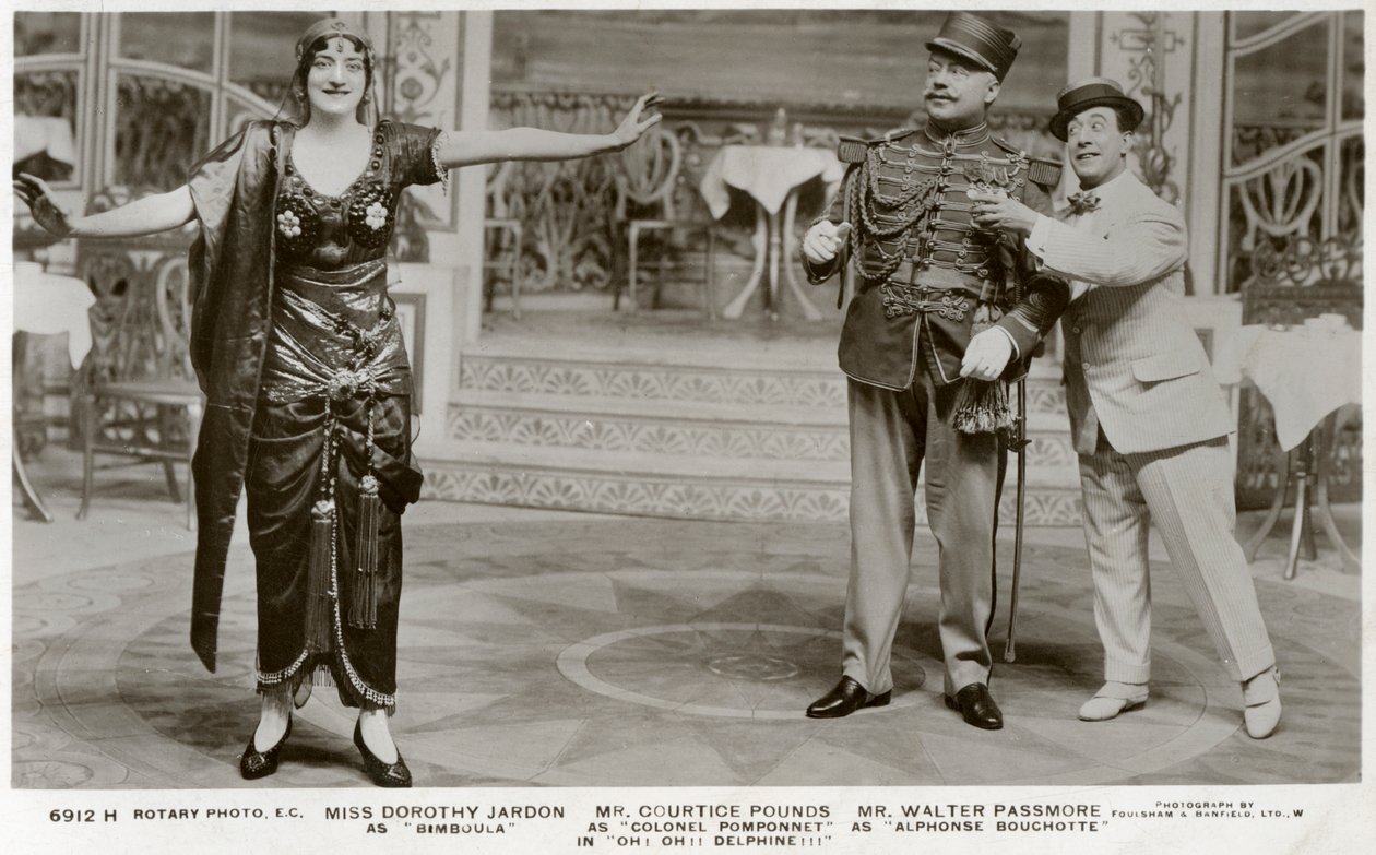 Leden van de cast van Oh! Oh! Delphine!!!, ca. 1916 door Rotary Photo