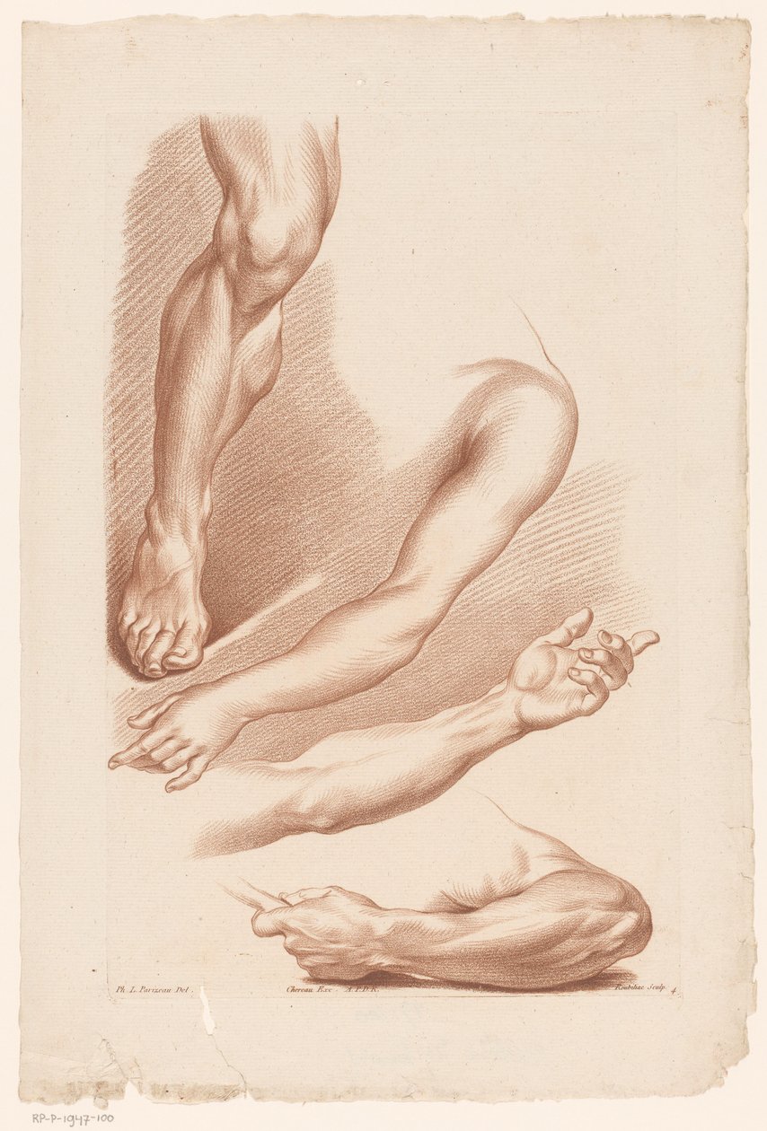 Drie armen en een been door Louis François Roubillac