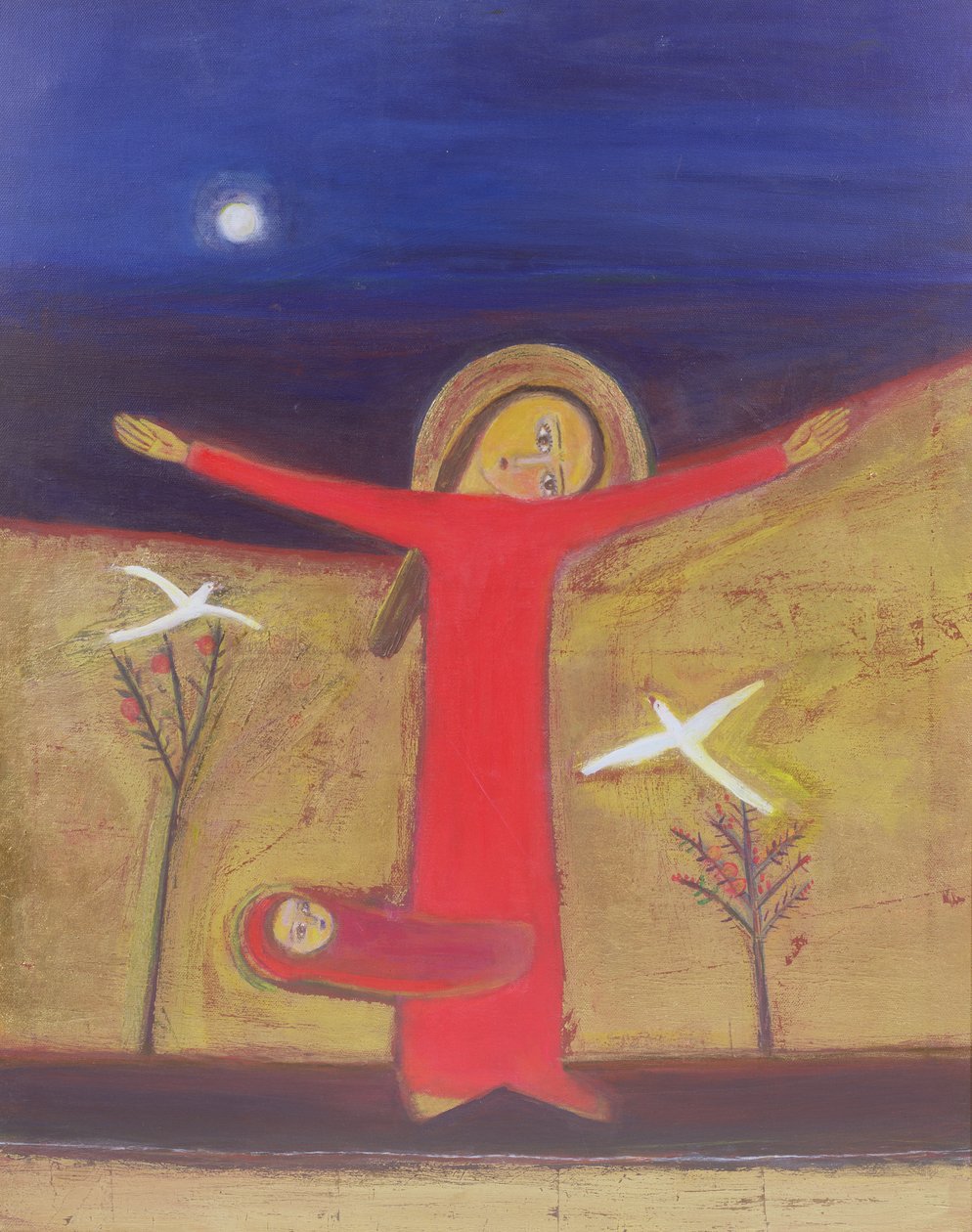 Moeder en Kind met Duiven, 2002 door Roya Salari