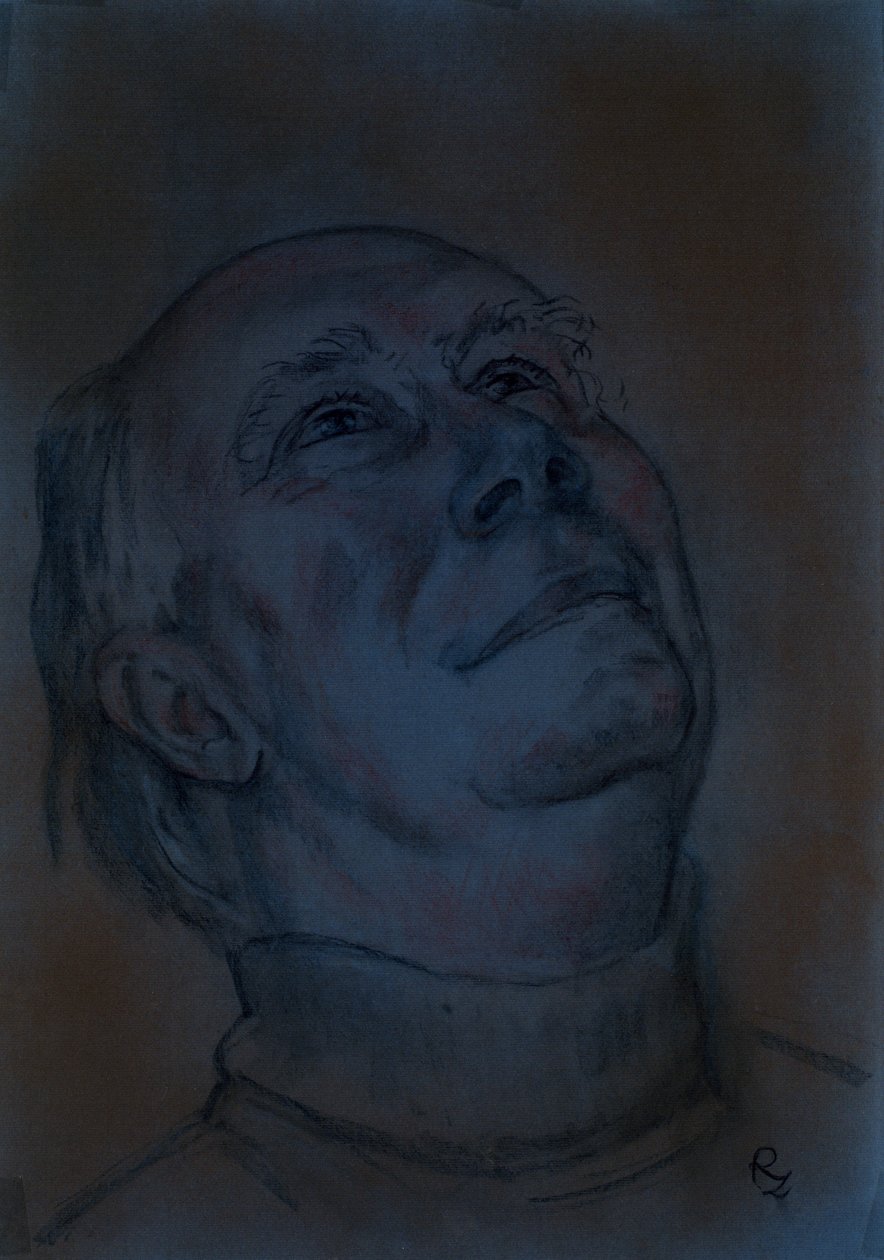 Portret van Alan Ayckbourn door Zsuzsi Roboz door Rudolf Eichstaedt