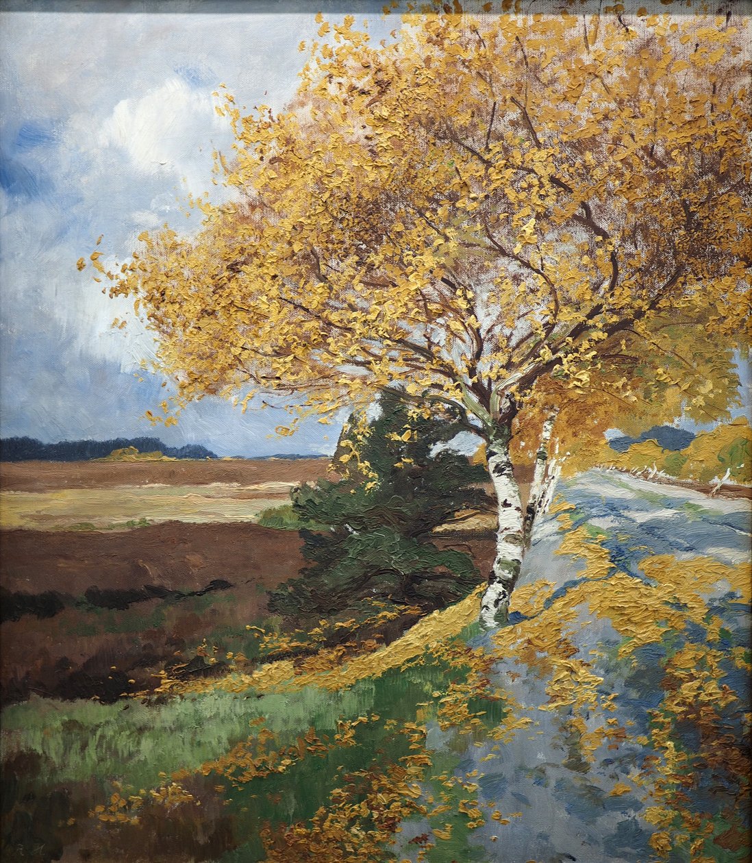 Landweg in de Herfst door Rudolf Hermanns