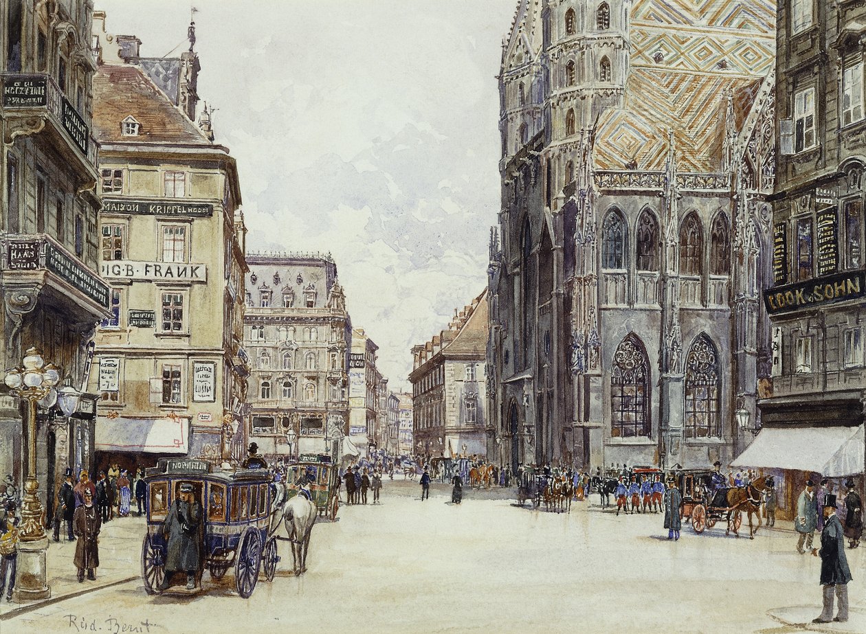 Stefanplatz, Wenen door Rudolf Bernt