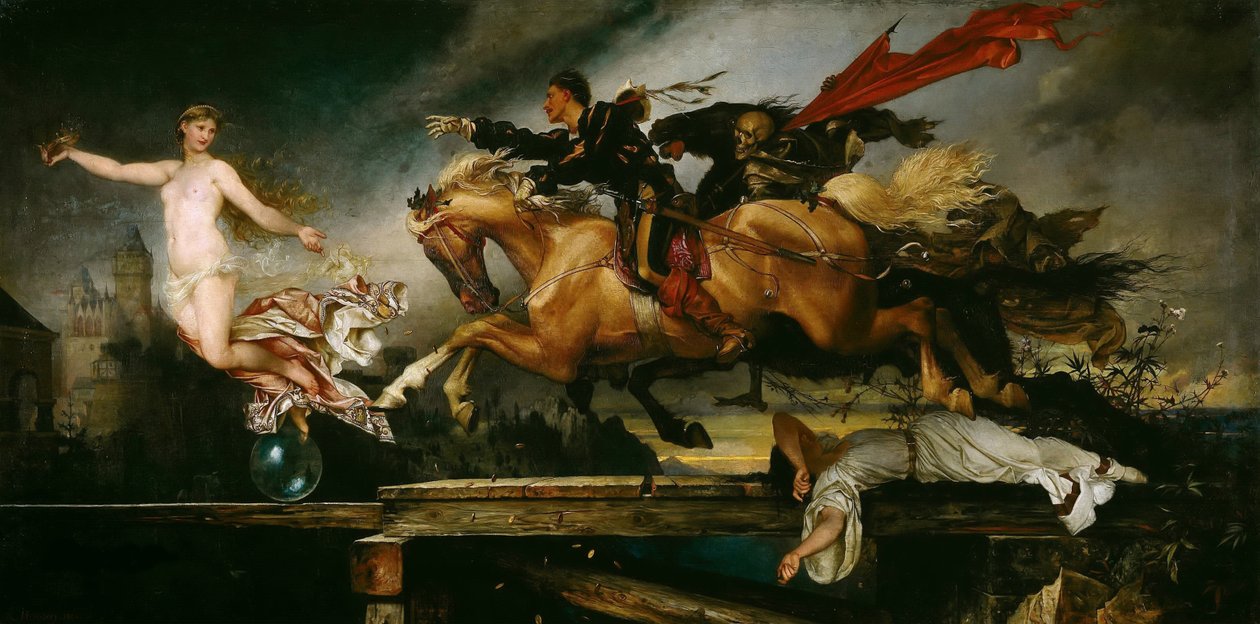 Het najagen van geluk, 1863-1868 door Rudolf Henneberg