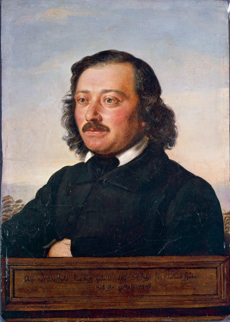 Portret van Berthold Auerbach door Rudolf Julius Benno Huebner