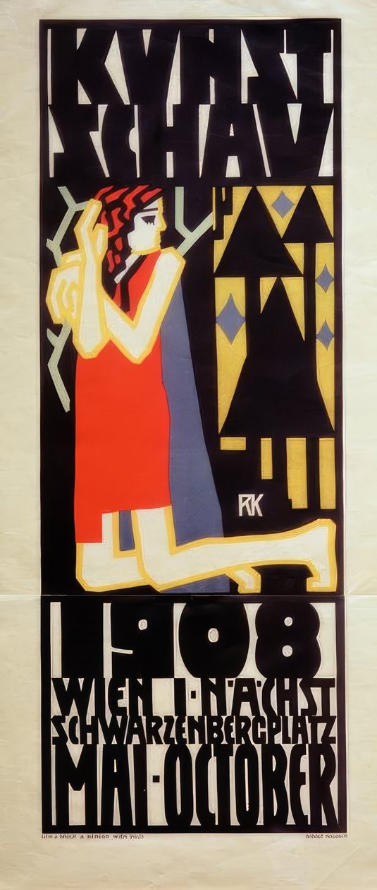 R.Kalvach, Poster Wiener Kunstschau 1908 door Rudolf Kalvach