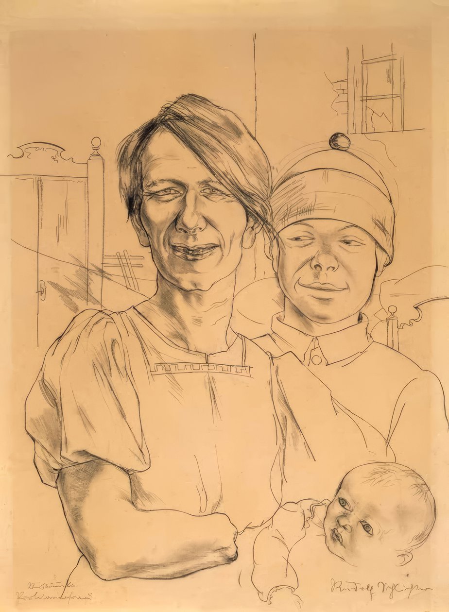 Verminkte proletarische vrouw door Rudolf Schlichter