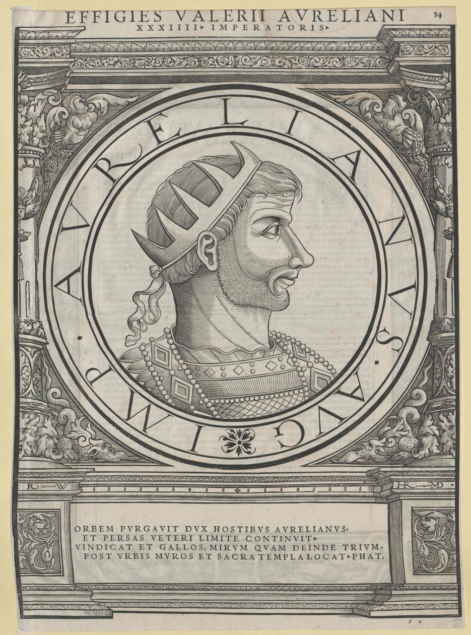 Romeinse keizer Aurelianus door Rudolph Wyssenbach