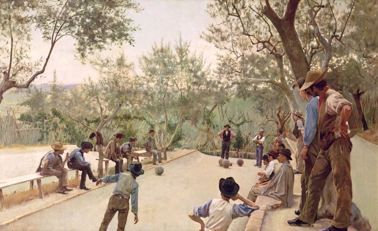 De Boulespelers, 1882 door Ruggero Focardi