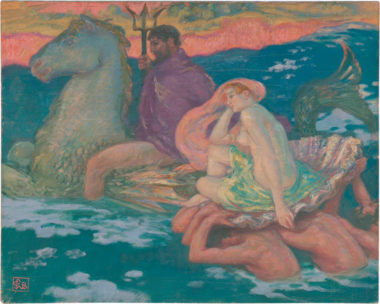 Poseidon en Amphitrite door Rupert Bunny