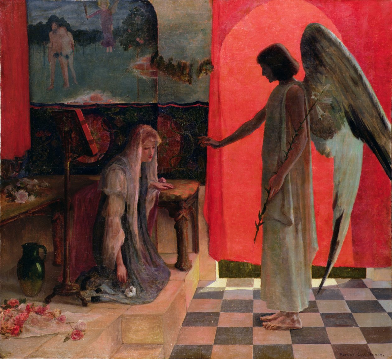 De Aankondiging, ca. 1893 door Rupert Charles Wolston Bunny