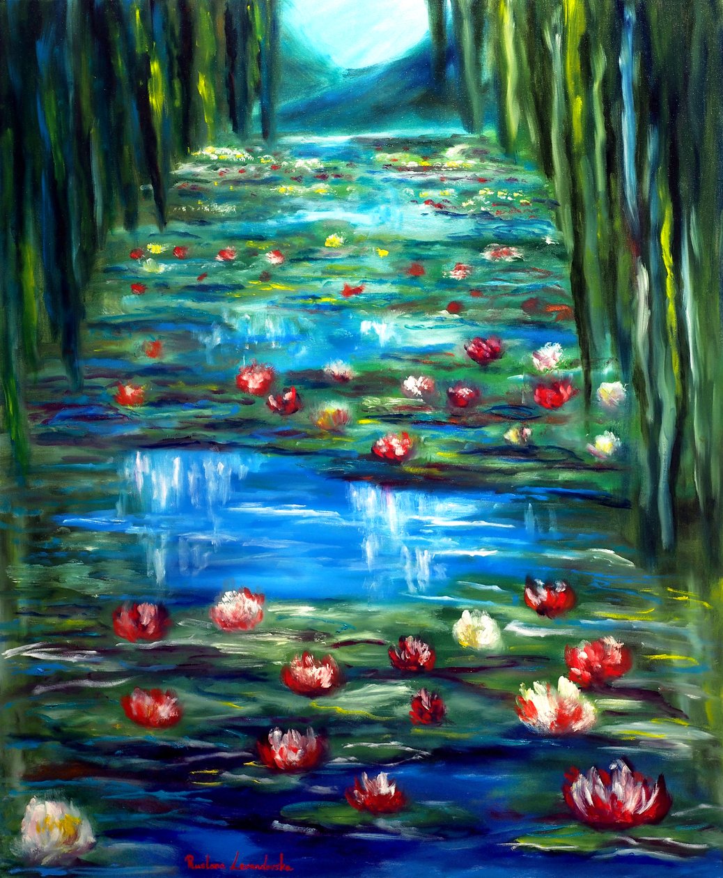 Monet Tuinwaterlelies, 2025 (olieverf op doek) door Ruslana Levandovska