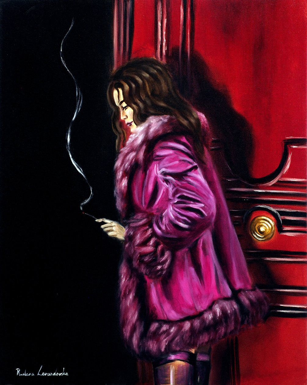 Café Nightfall, 2025 (olieverf op doek) door Ruslana Levandovska