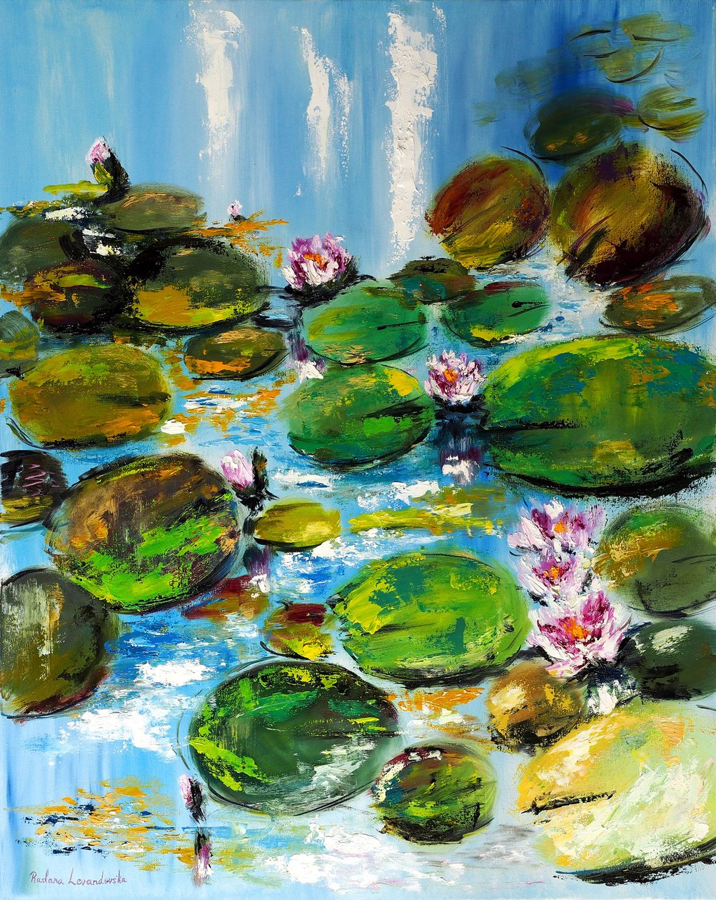 Waterlelievijver, 2021 door Ruslana Levandovska