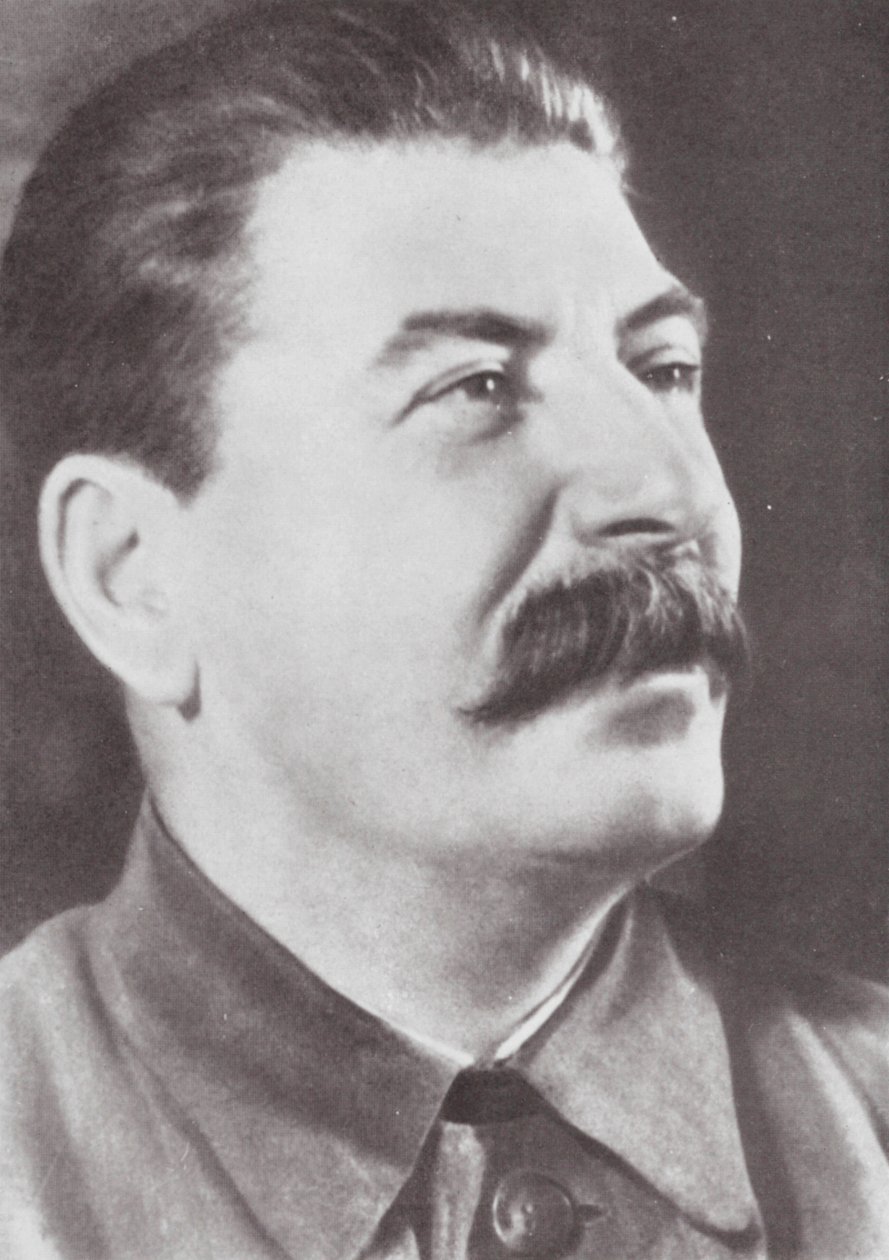 Portret van Jozef Stalin (z/w foto) door Russian Photographer