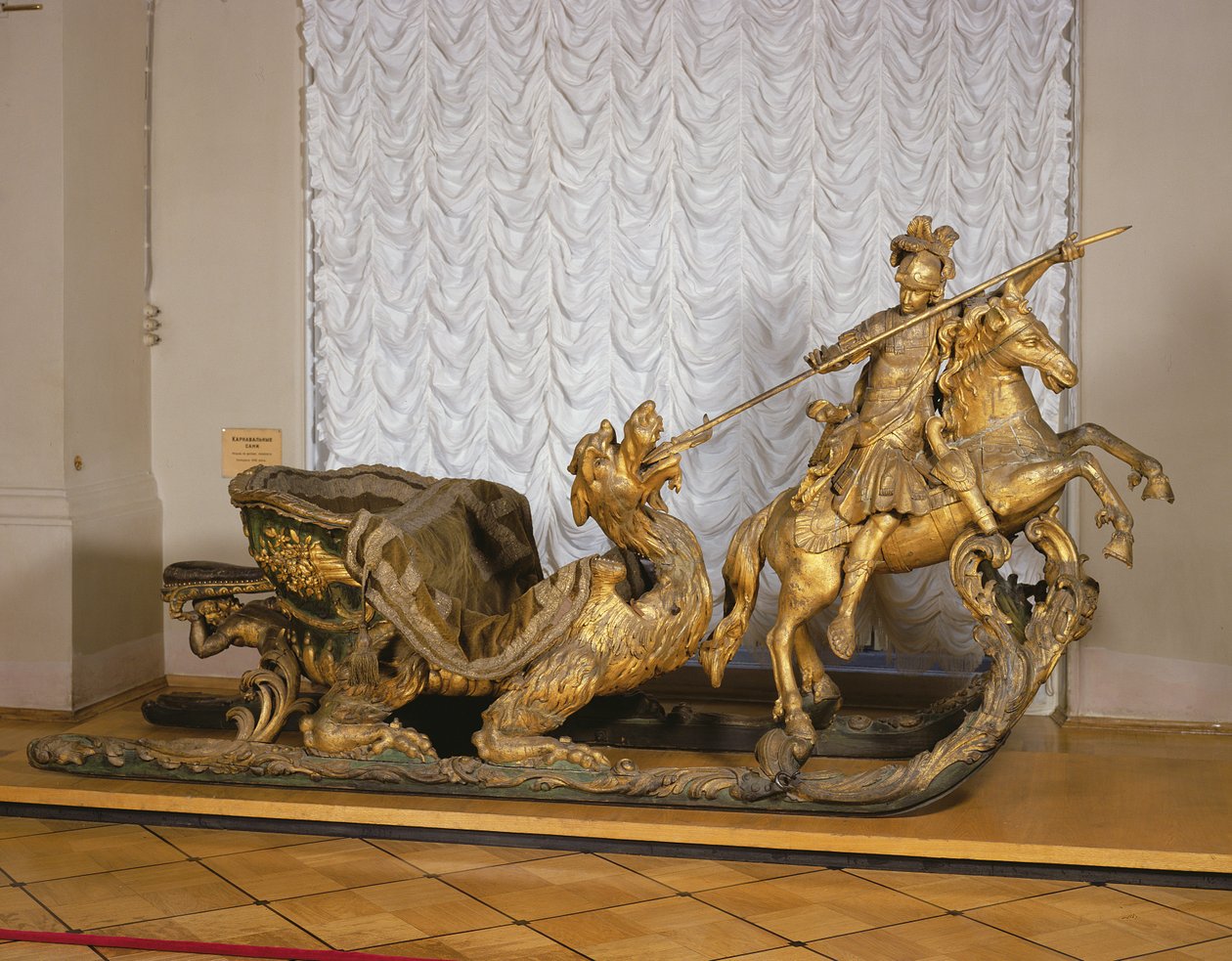 Carnavalslee met de figuur van St. George door Russian School