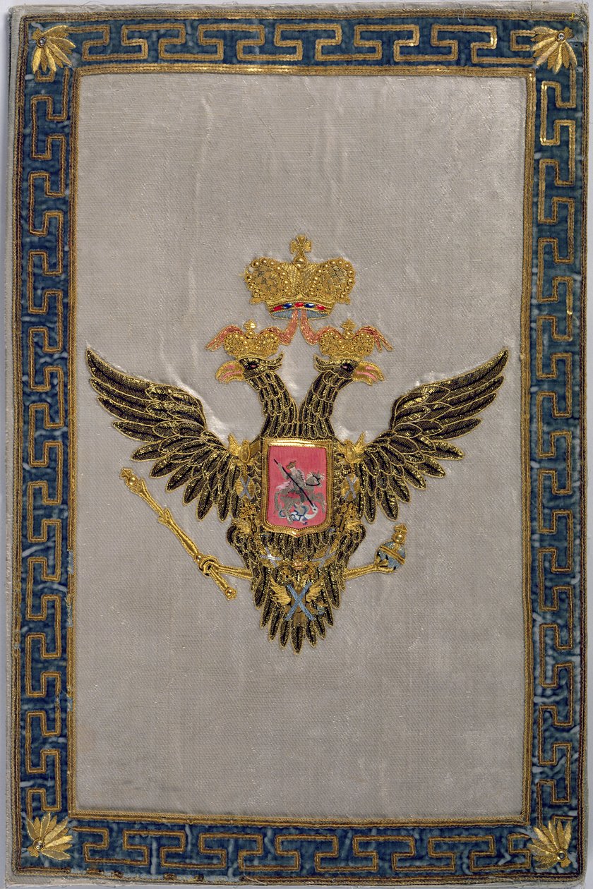 Wapen van de achteromslag van De Russische Keizerlijke Familie, 1798 door Russian School