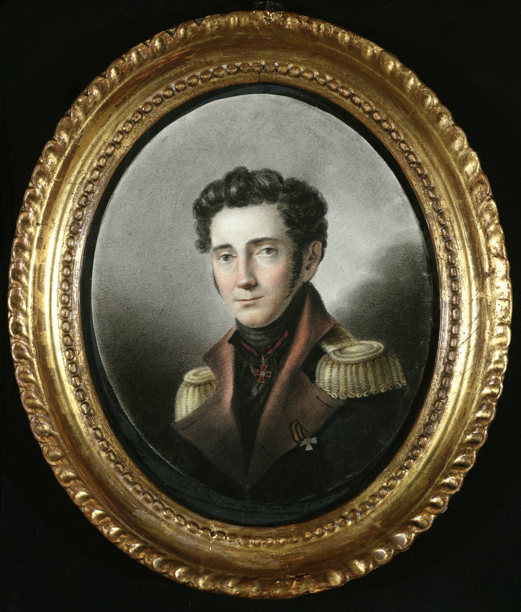 Portret van een Russische officier, 1818 door Russian School