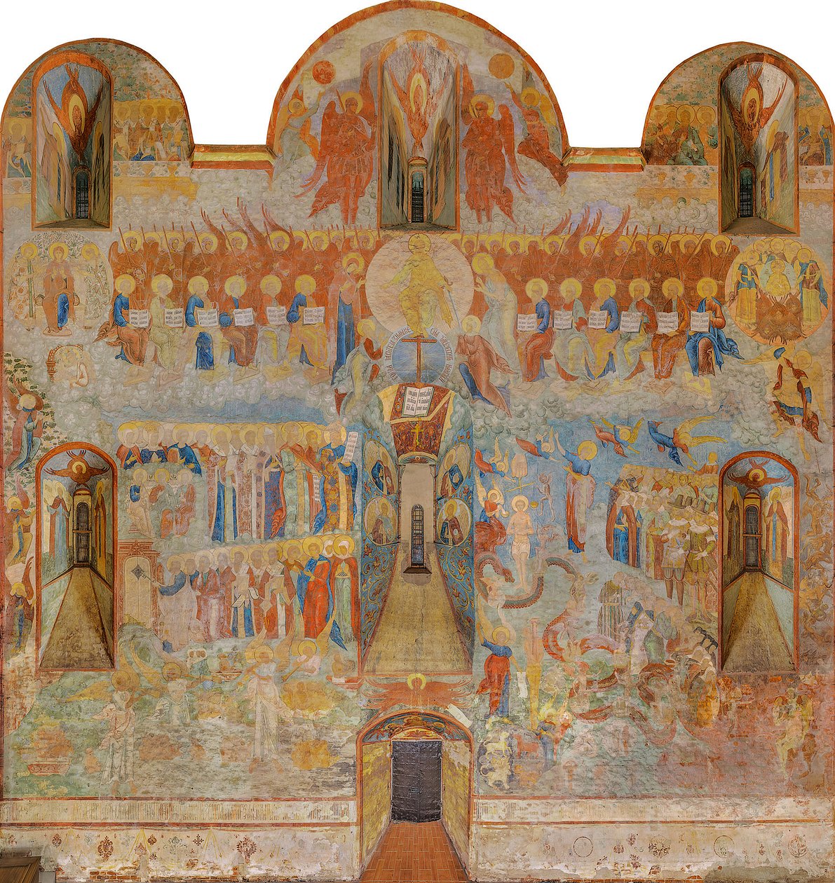 Het Laatste Oordeel, Sint-Sophiakathedraal, Vologda door Russian School