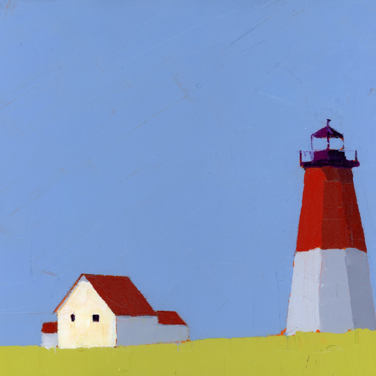 Helder licht, 2025 (acryl op houten paneel) door Ruth Lague