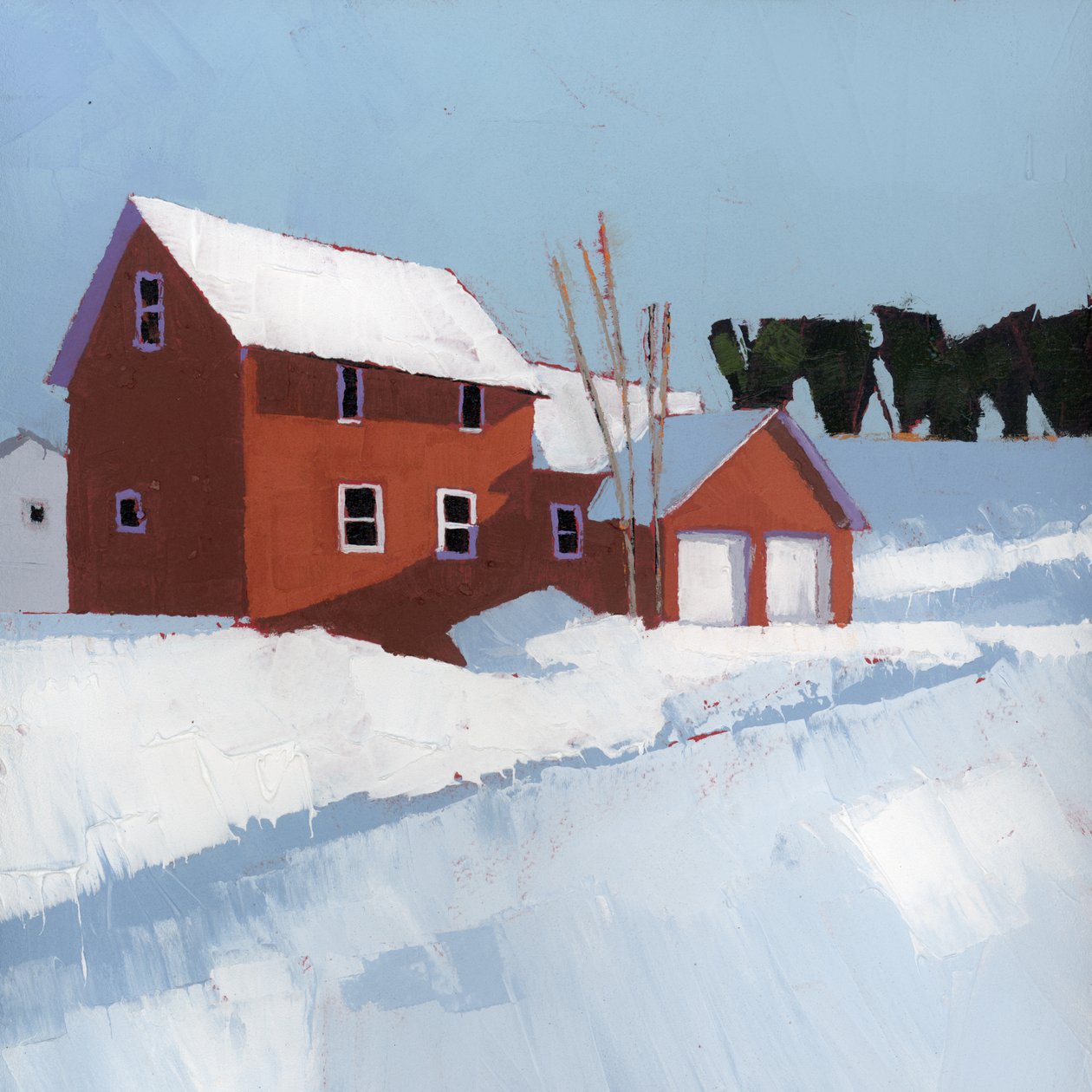 Stil, 2025 (acryl op houten paneel) door Ruth Lague