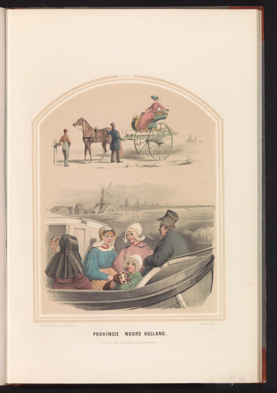 Klederdracht van Noord-Holland, 1857 door Ruurt de Vries