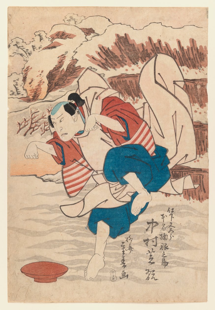 De acteur Nakamura Shikan in een kabuki-rol door Ryusai Shigeharu