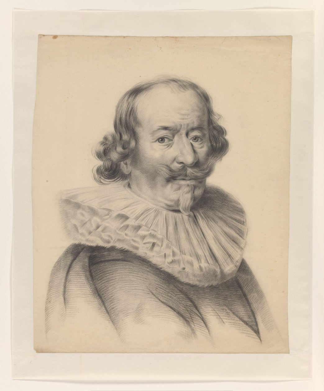 Portret van een zeventiende-eeuwse man door S.A. van der Heim