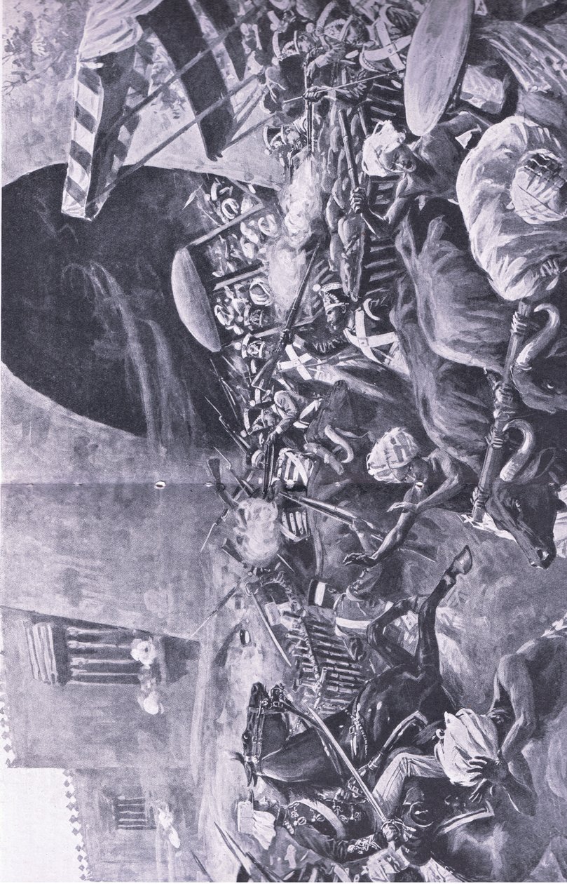 Indiase Muiterij: Hoe ze vochten om de opstand in Hindustan neer te slaan, illustratie uit British Battles on Land and Sea, 1915 door S. Begg